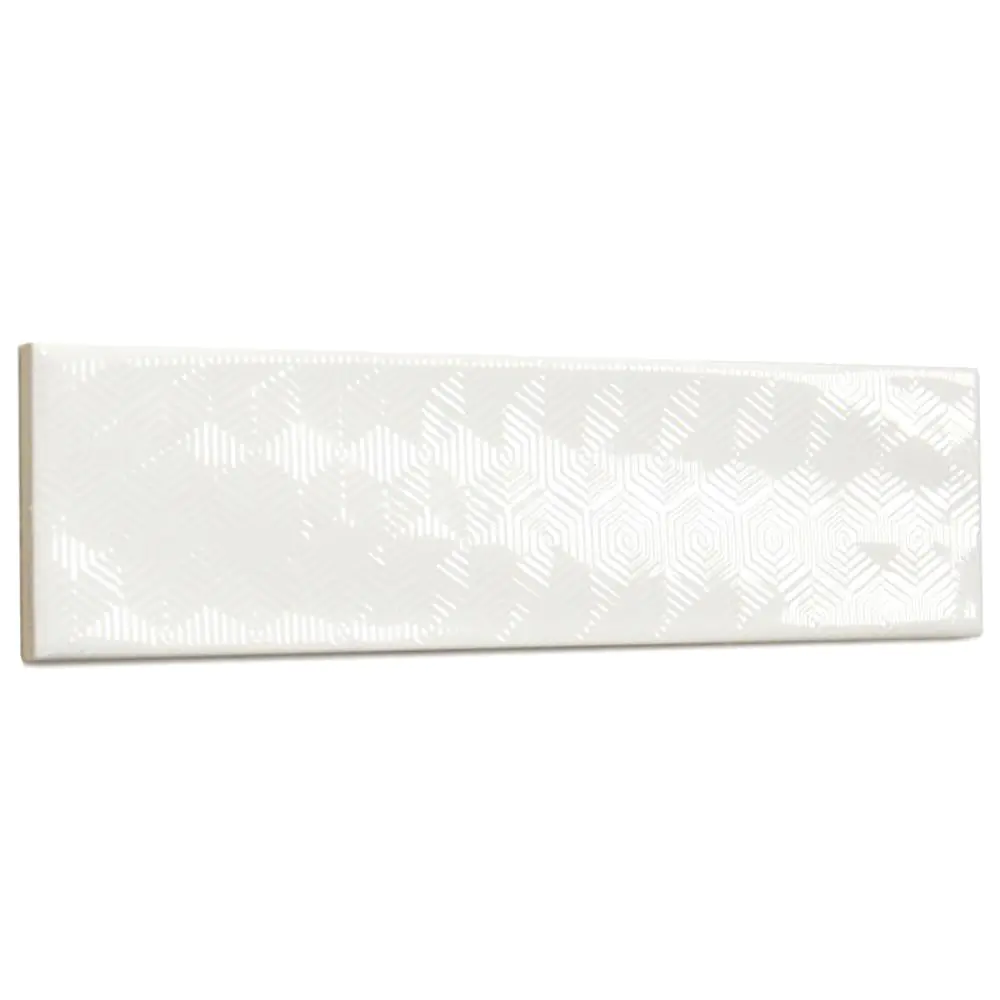 Wandfliese Dekor Cifre Opal Decor snow schneeweiß 7,5x30 cm I.Sorte Wandfliese Dekor Cifre Opal Decor snow schneeweiß 7,5x30 cm I.Sorte