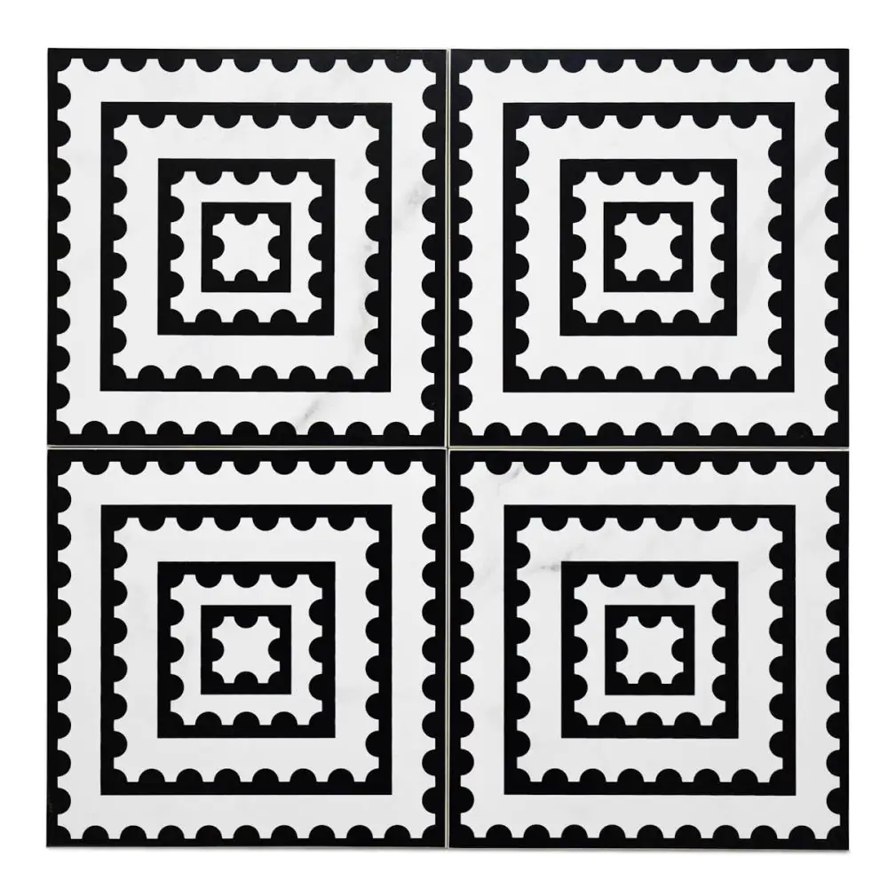 Wandfliese Dekor Villeroy & Boch 1222 MK0H Victorian white perforated schwarz weiß 20x20 cm Wandfliese Dekor Villeroy & Boch 1222 MK0H Victorian white perforated schwarz weiß 20x20 cm