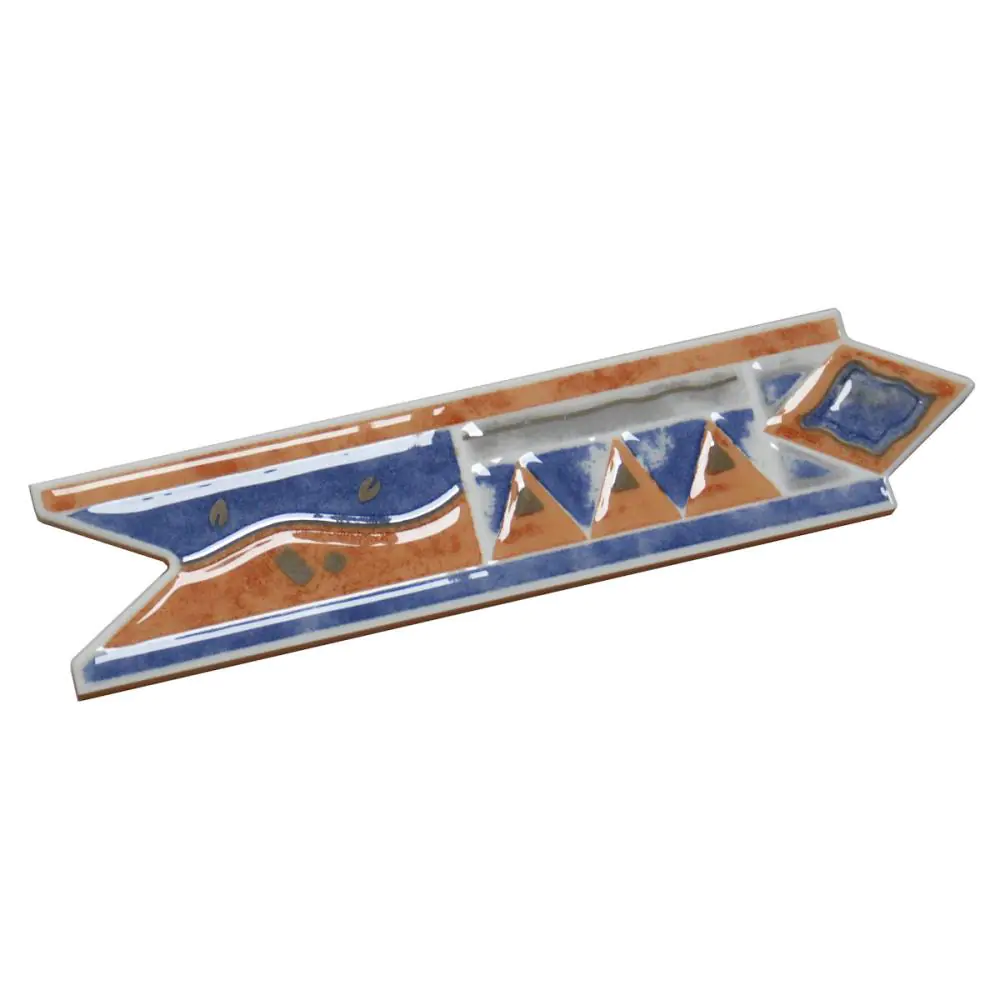 Bordüre Nr.400 1584 Cotto 2 orange blau grau 6,5x25 cm