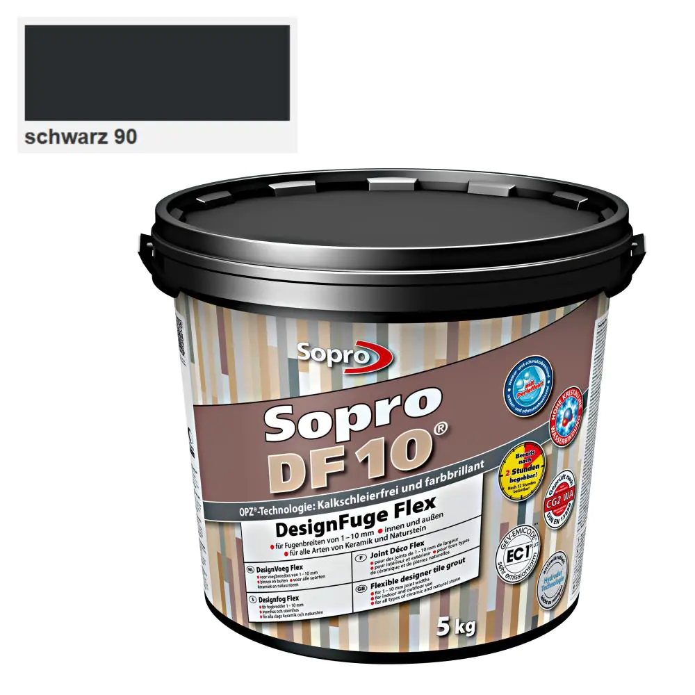Fugenmörtel Sopro Designfuge Flex DF 10 schwarz 90 - 5 kg Fugenmörtel Sopro Designfuge Flex DF 10 schwarz 90 - 5 kg