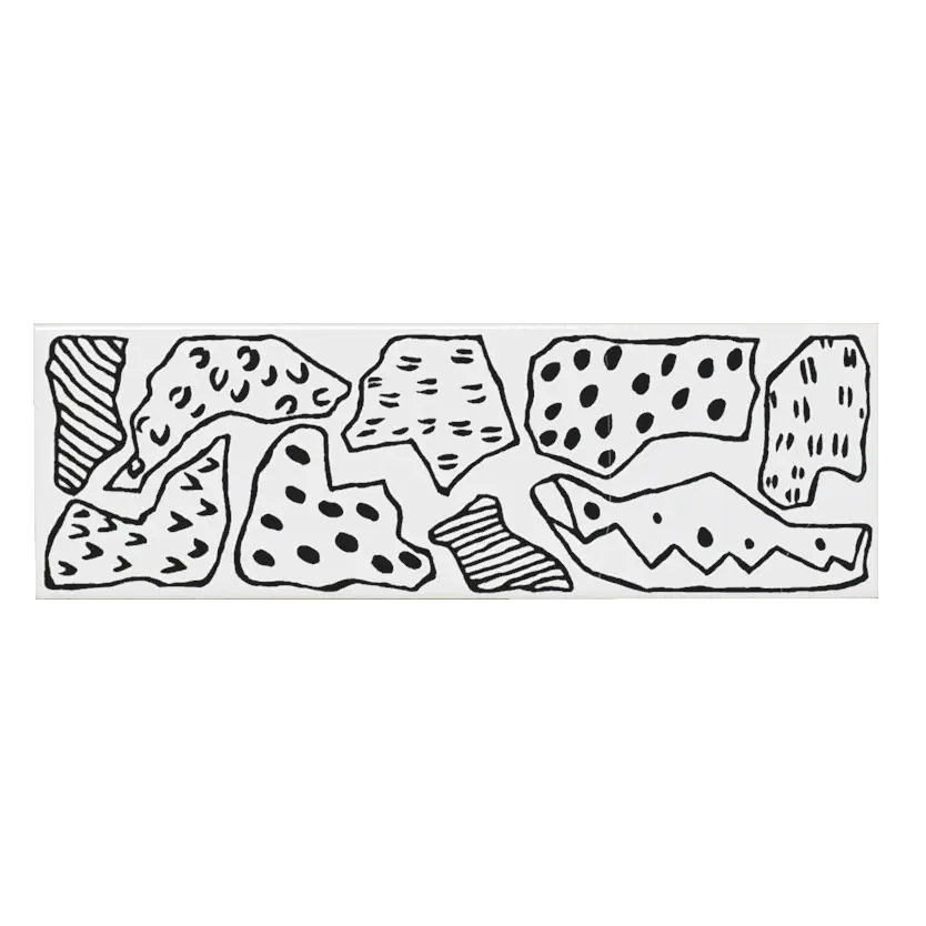 Bordüre Villeroy & Boch Nr.864 1486 R656 Black & White schwarz weiß 6,5x20 cm I.Sorte