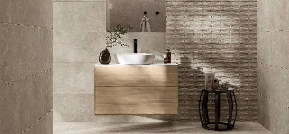 Wandfliese Dekor Villeroy & Boch 1458 BS20 Tri.Art beige 40x120 cm I.Sorte