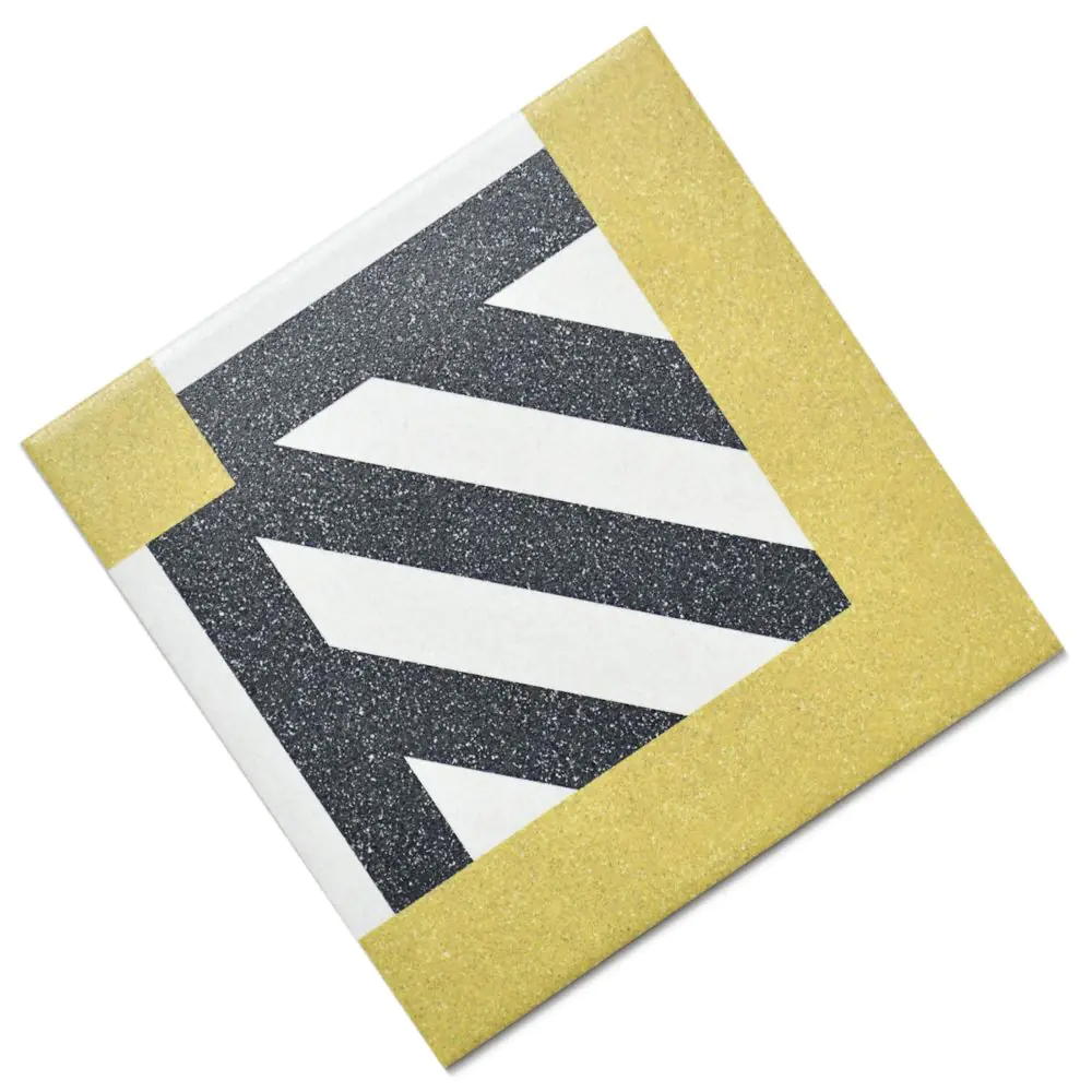 Bordürenecke Villeroy & Boch 2220 AM2E Alt Mettlach 2.0 multicolor mustard mehrfarbig 20x20 cm