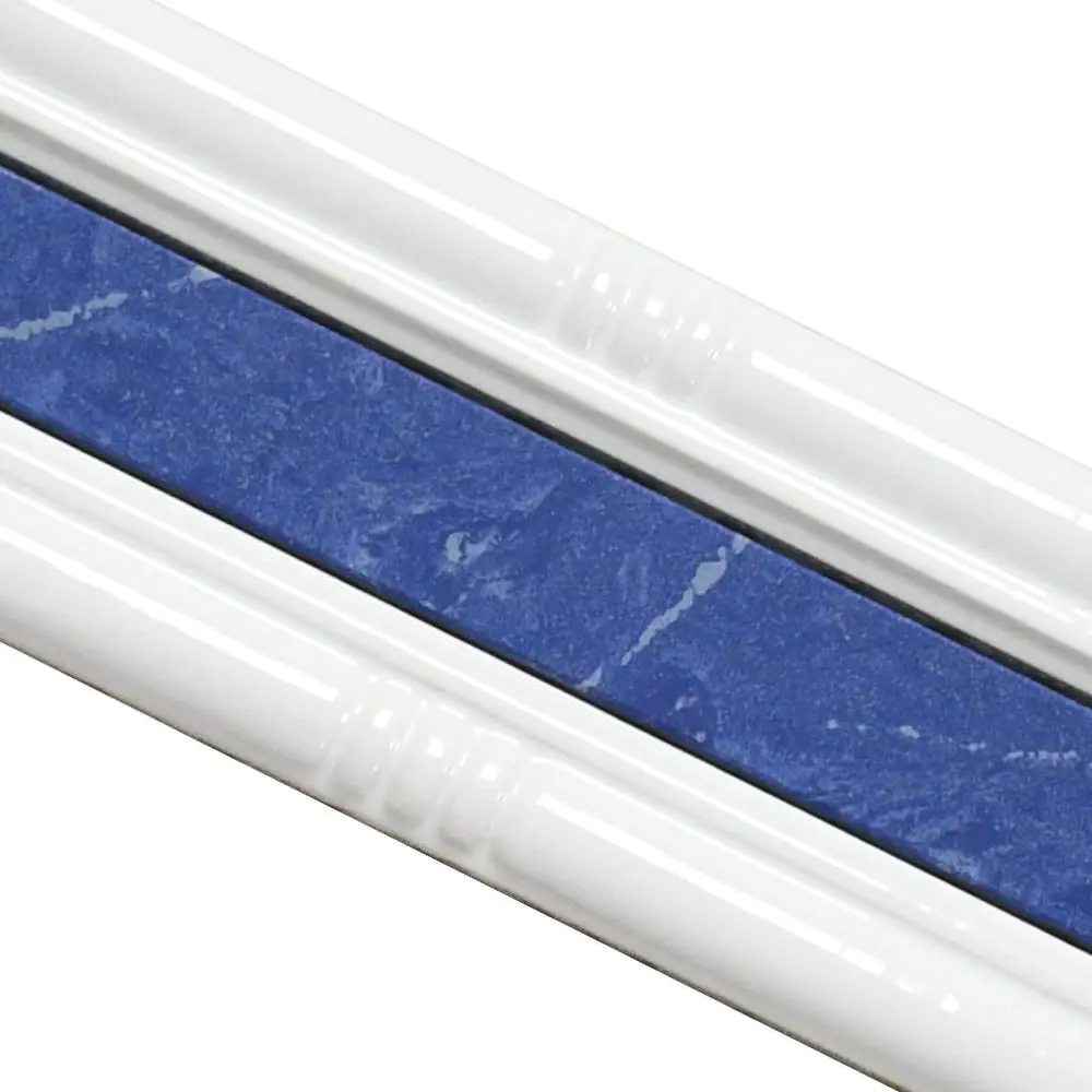 Bordüre Villeroy & Boch Nr.956 1584 FL10 White Classic weiß blau 10x33 cm I.Sorte