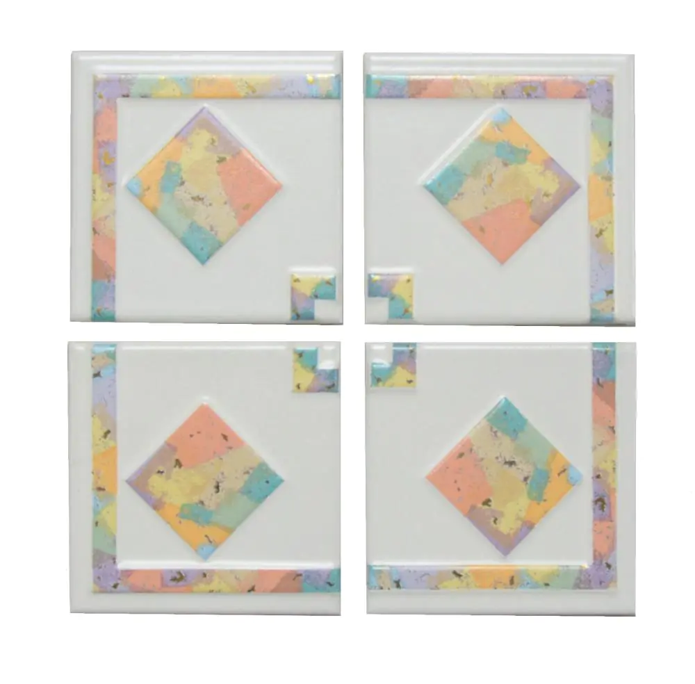 Mosaik Einleger Jasba 1480 Laura 4er Set weiß mehrfarbig 10x10 cm I.Sorte Mosaik Einleger Jasba 1480 Laura 4er Set weiß mehrfarbig 10x10 cm I.Sorte