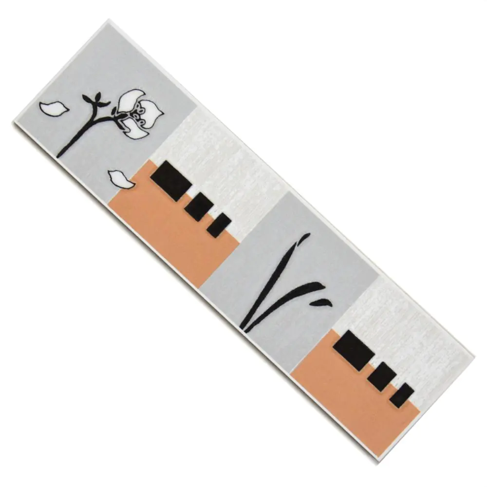 Bordüre Nr.168 silber orange schwarz 7x25 cm Bordüre Nr.168 silber orange schwarz 7x25 cm