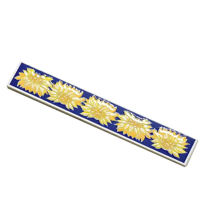 Bordüre Villeroy & Boch Nr.840 1443 LJ16 Sunflowers blau gelb 3x20 cm I.Sorte