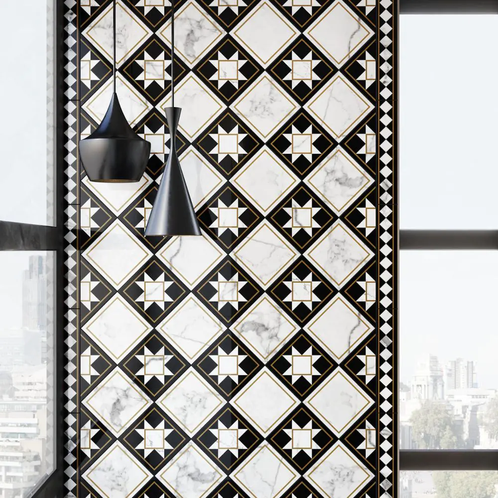 Wandfliese Dekor Villeroy & Boch 1222 MK0M Victorian white weiß 20x20 cm I.Sorte