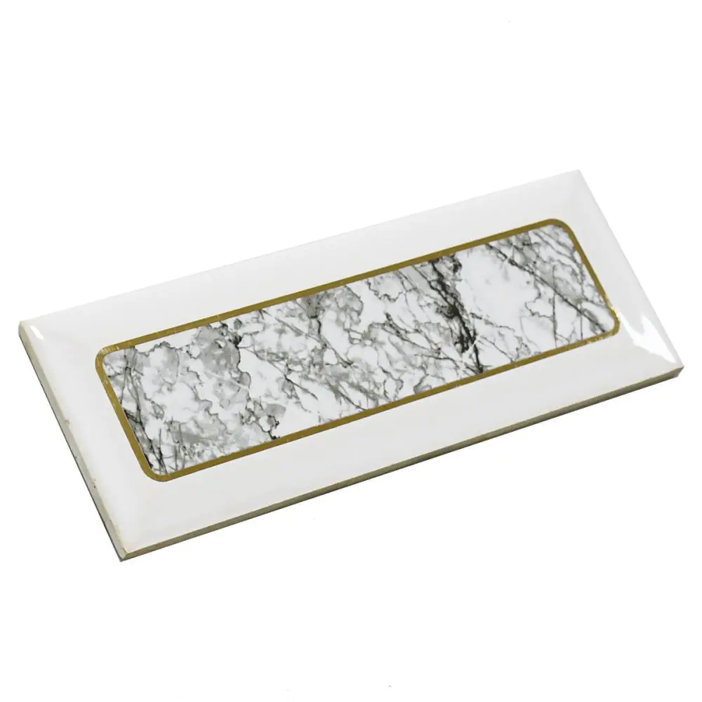 Bordüre AWS Keramik Nr.560 grau gold weiß 7x20 cm