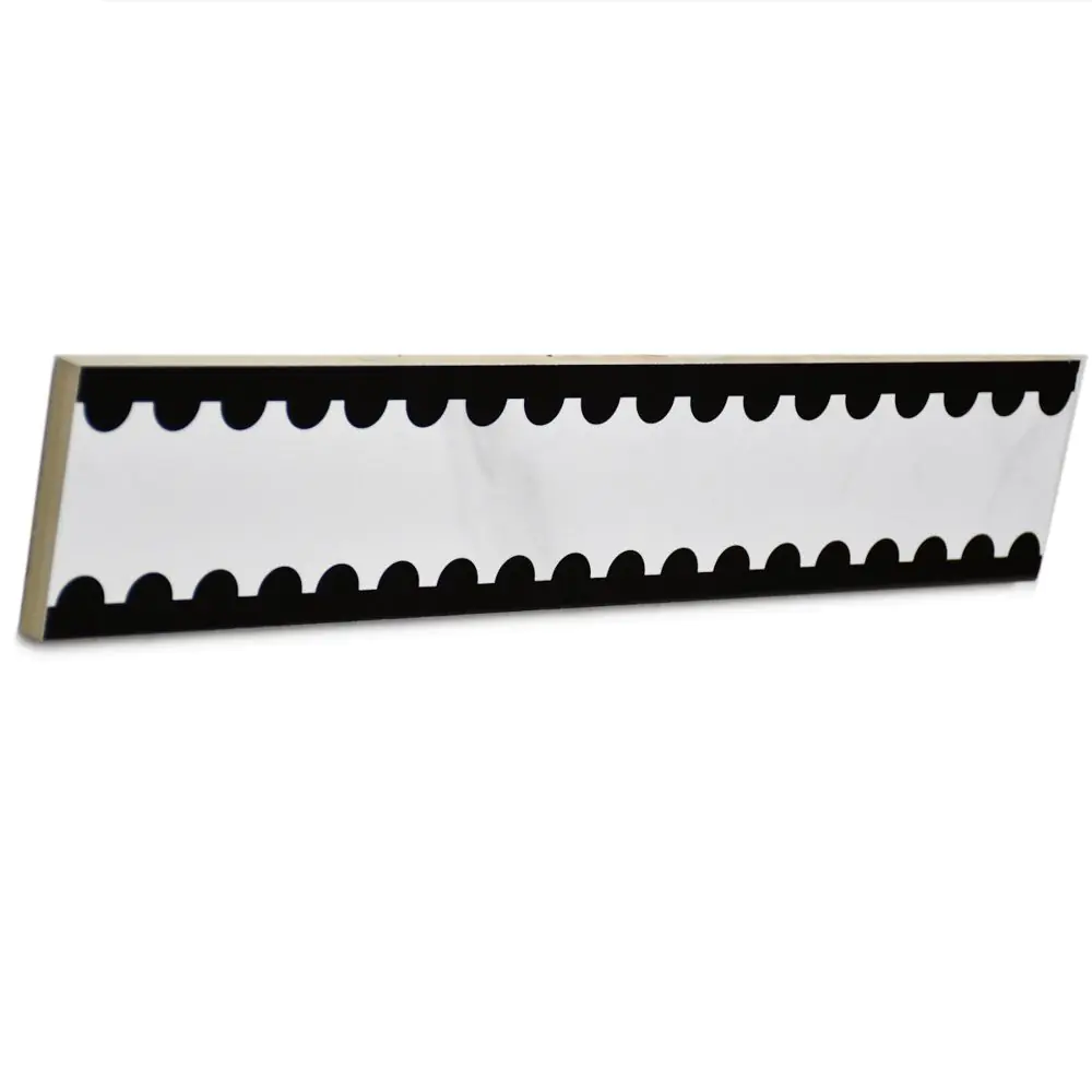 Bordüre Villeroy & Boch 1425 MKB5 Victorian white perforated schwarz weiß 7,5x40 cm I.Sorte