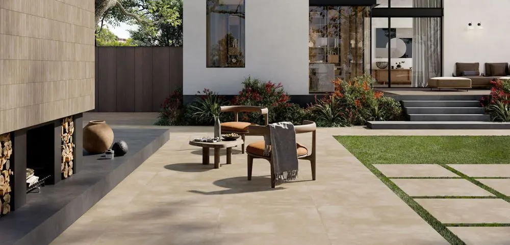 Terrassenplatte Rondine J92527 Cruda tortora grau 100x100 cm I.Sorte