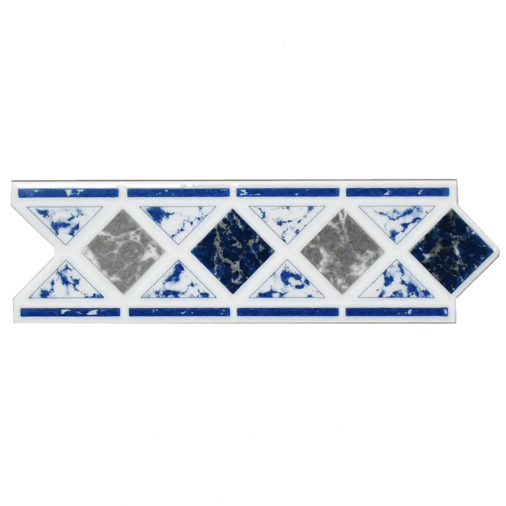 Bordüre HPH Placke Nr.618 Belgona weiß blau grau 8x25 cm
