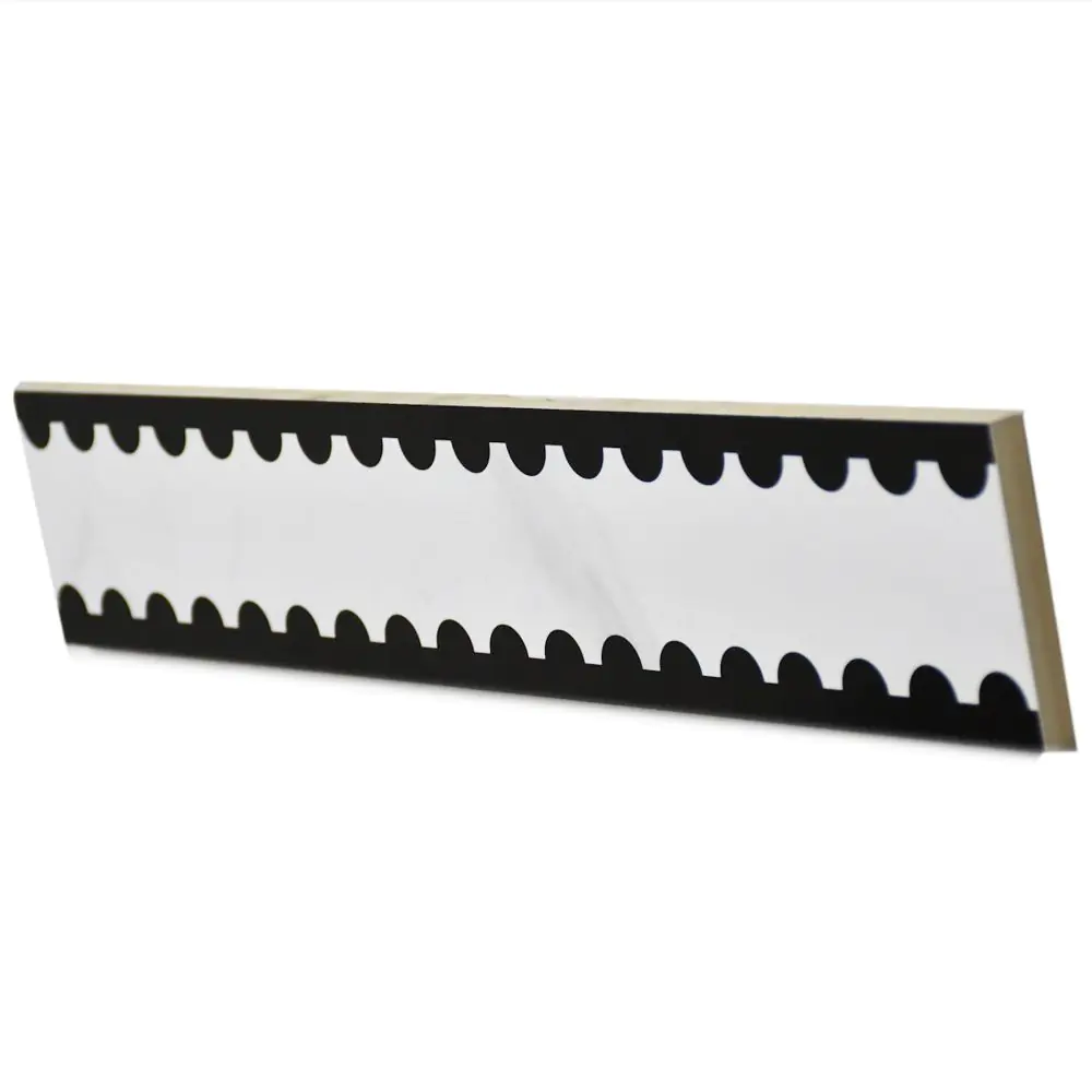 Bordüre Villeroy & Boch 1425 MKB5 Victorian white perforated schwarz weiß 7,5x40 cm I.Sorte