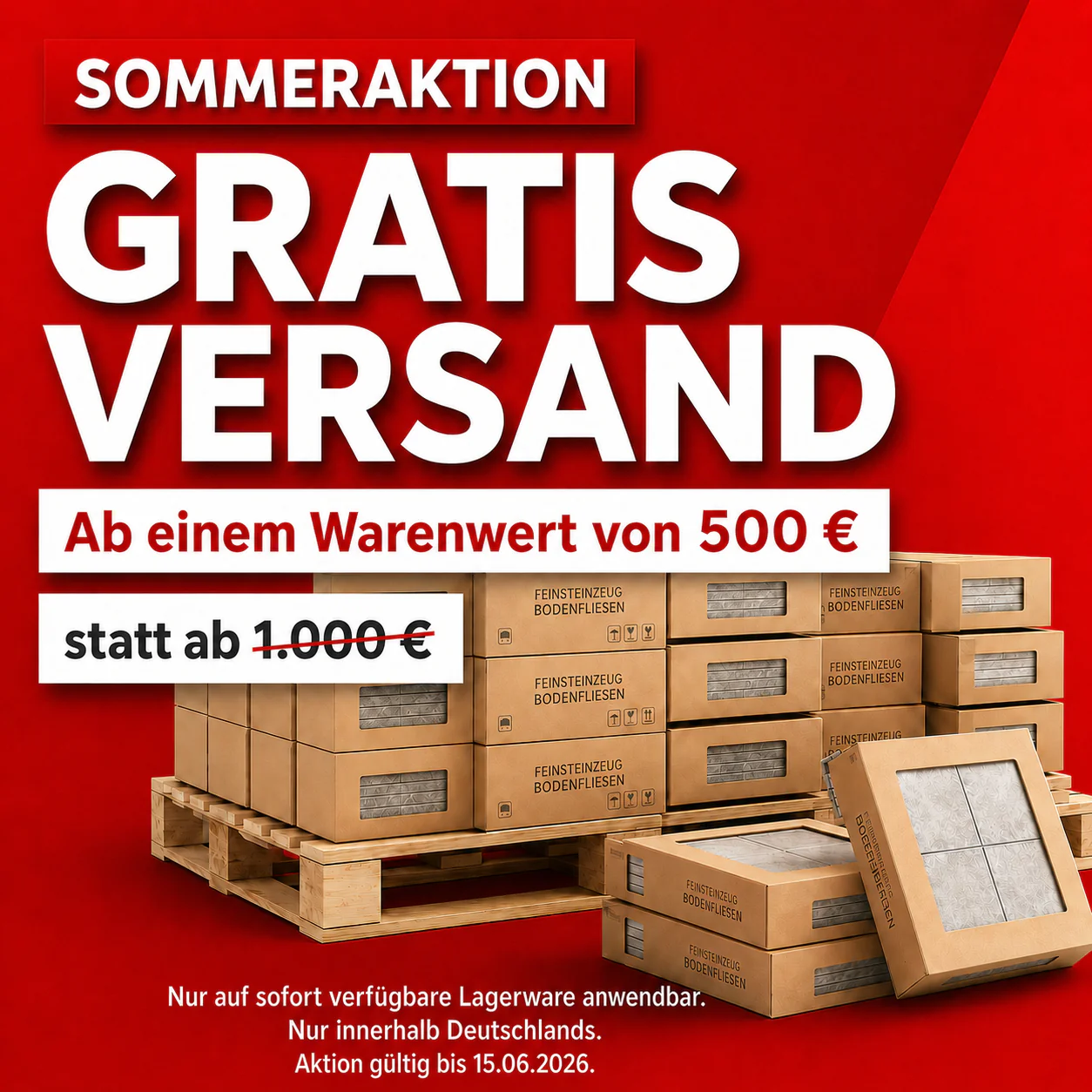 Gratis Versand ab 500€