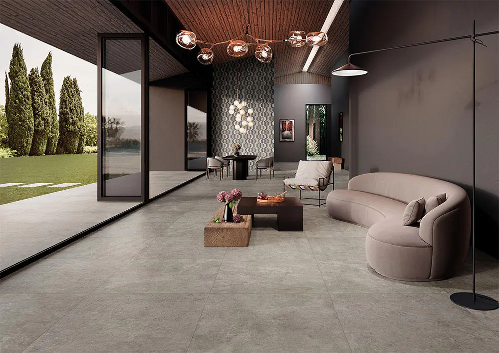 Bodenfliese Cercom Ceramiche 1076227 Absolute Stone grey grau 60x120 cm I.Sorte