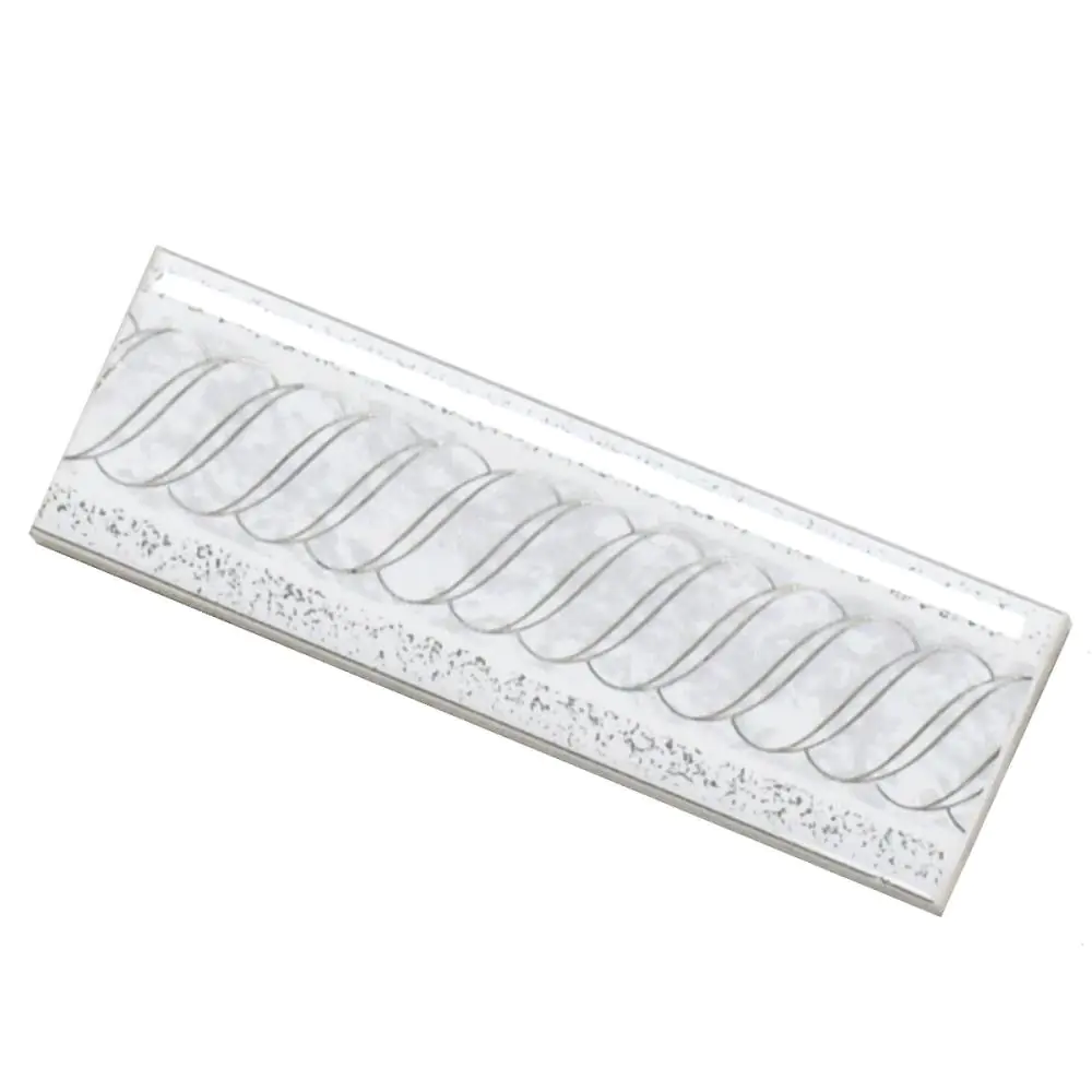 Bordüre Nr.633 LC1015 weiß grau silber 5x15 cm