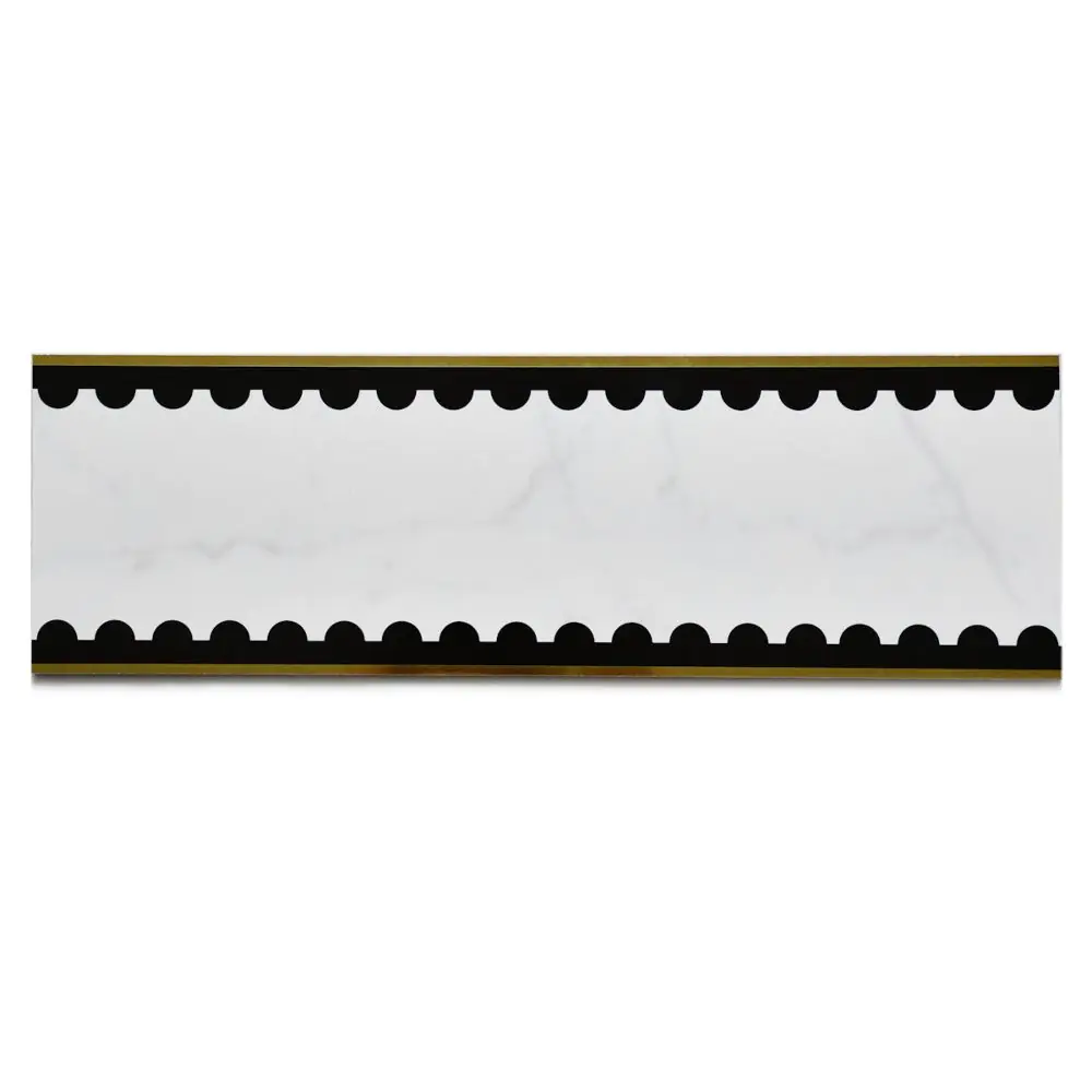 Bordüre Villeroy & Boch 1427 MKB3 Victorian gold perforated gold schwarz weiß 12,5x40 cm I.Sorte