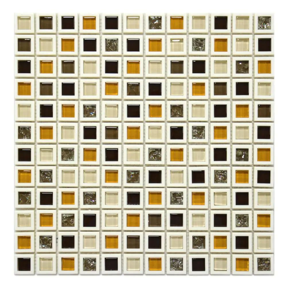 Mosaik HJ HLK007 ABS weiß braun orange 30x30 cm I.Sorte Mosaik HJ HLK007 ABS weiß braun orange 30x30 cm I.Sorte
