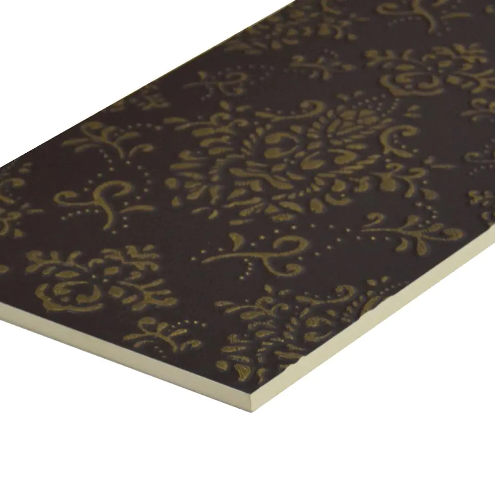 Wandfliese Dekor Villeroy & Boch 1309 ET32 La Diva tulipe noire 30x90 cm I.Sorte