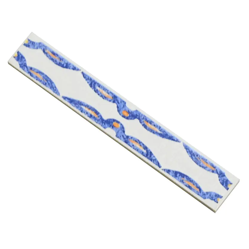 Bordüre Villeroy & Boch Nr.831 1643 KM34 Memories mehrfarbig weiß blau cotto 3x20 cm I.Sorte