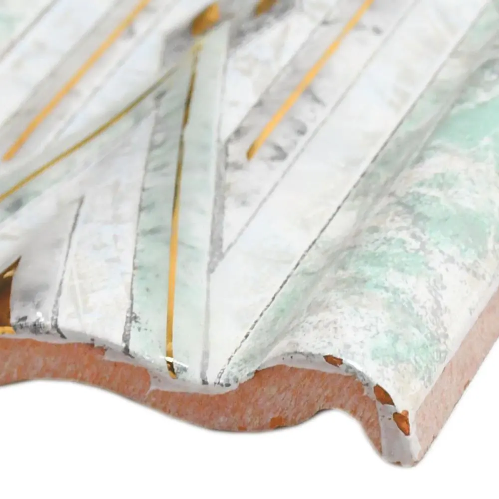 Bordüre ABK E4618 grau grün weiß 12x33 cm I.Sorte