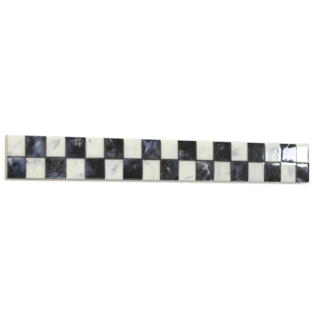 Bordüre Villeroy & Boch 1454 TL14 Palazzo Vecchio schwarz weiß 3x25 cm I.Sorte Bordüre Villeroy & Boch 1454 TL14 Palazzo Vecchio schwarz weiß 3x25 cm I.Sorte