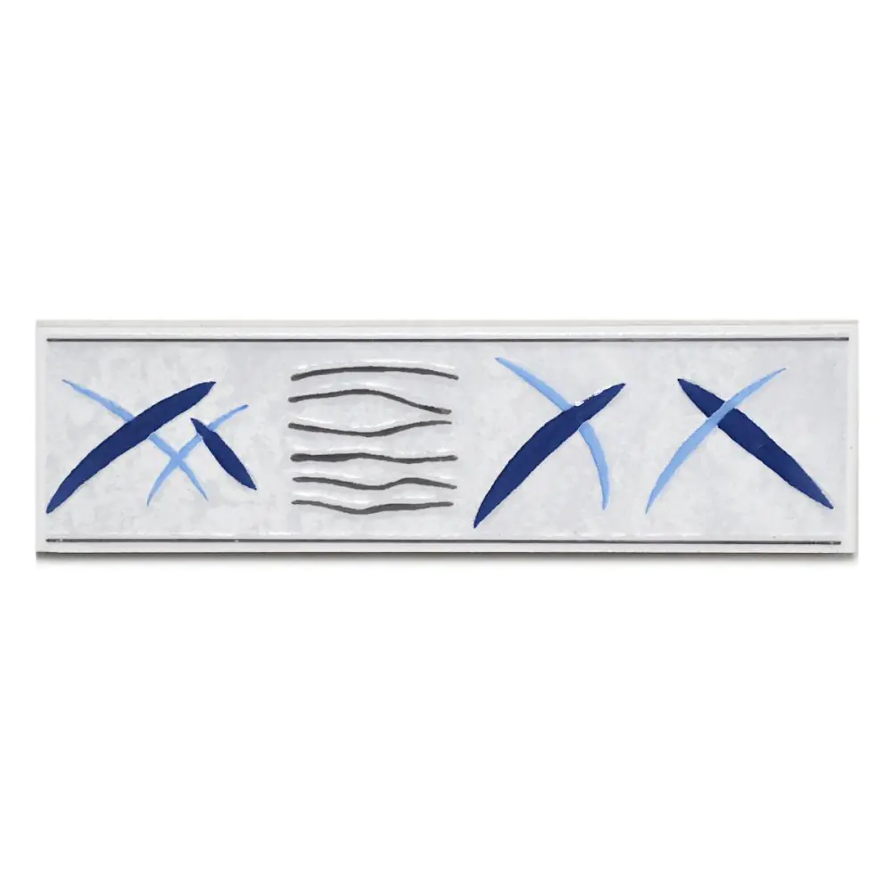 Bordüre Vabene 16641 Nr.999 Sandrio grau blau grau weiß glänzend 5,5x20 cm I.Sorte