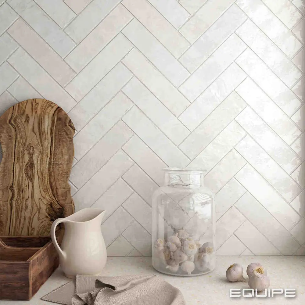 Wandfliese Equipe Ceramicas 26871 Tribeca gypsum white weiß 6x24,6 cm I.Sorte