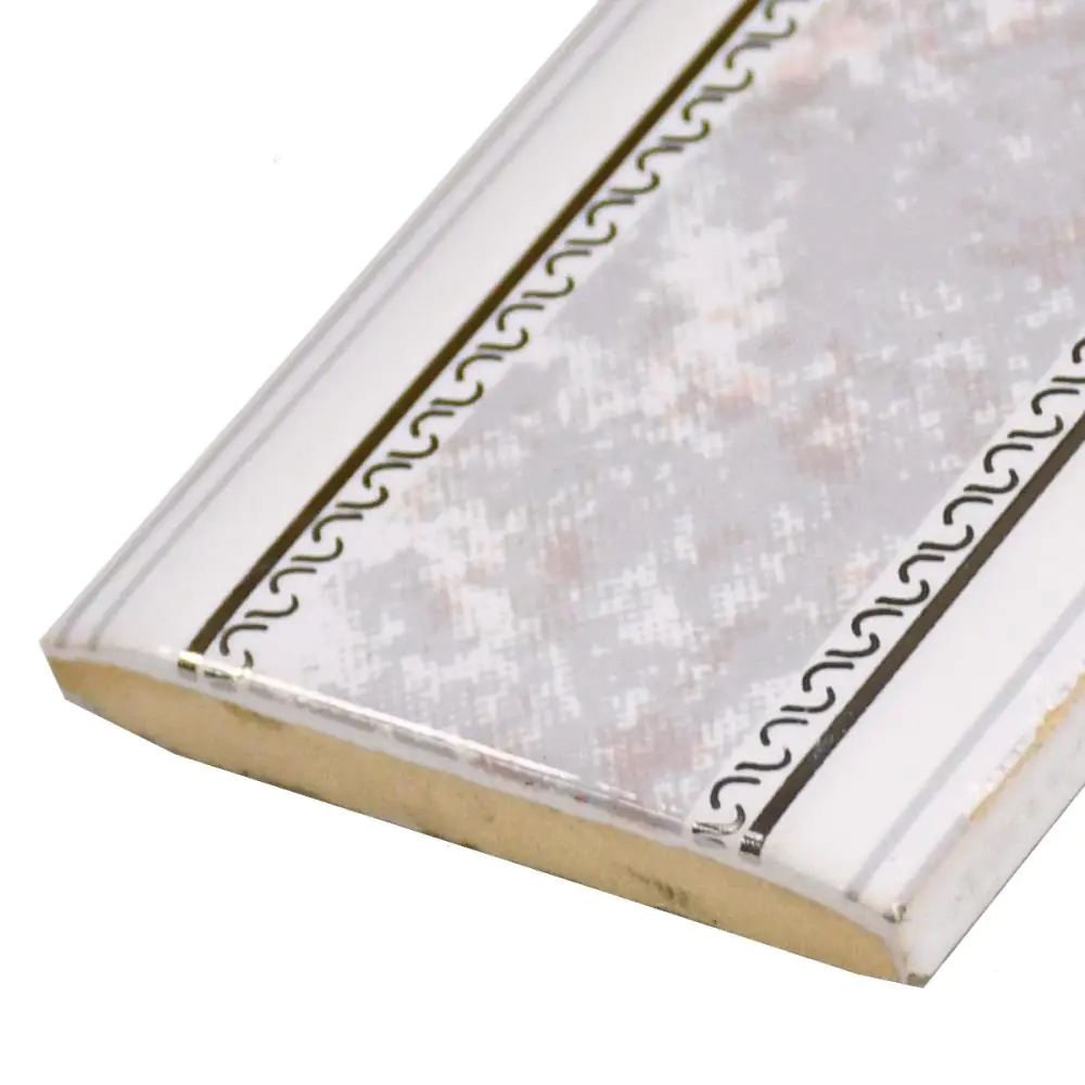 Bordüre Nr.667 rosa grau weiß silber 5x15 cm
