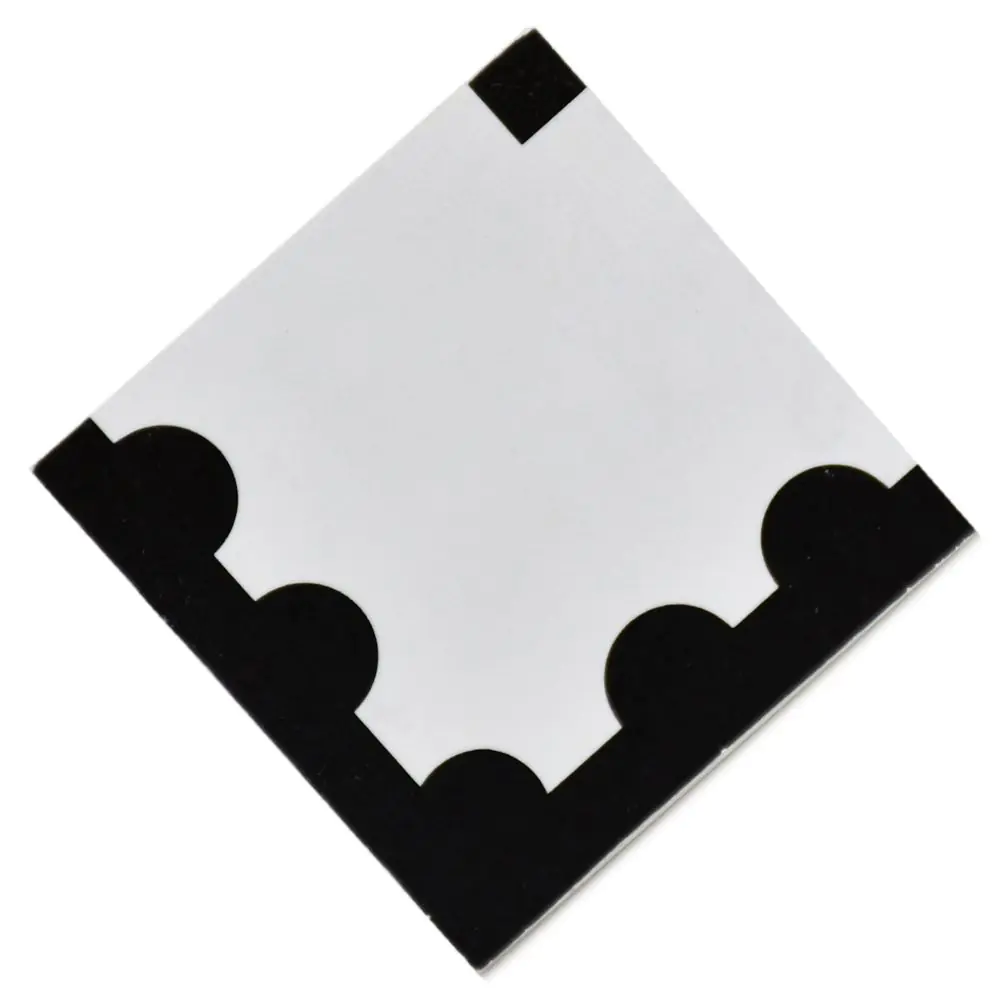 Bordürenecke Vlleroy & Boch 1426 MKE5 Victorian white perforated schwarz weiß 7,5x7,5 cm I.Sorte