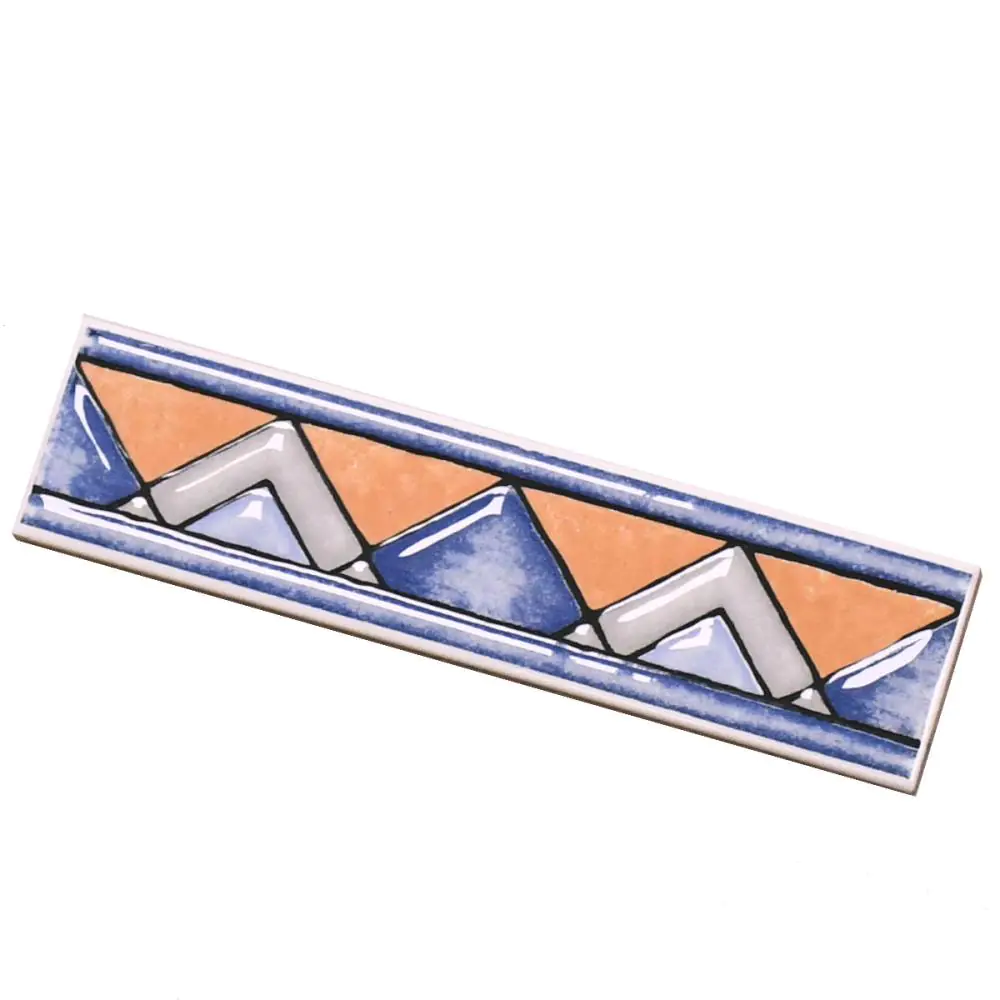 Bordüre HPH Placke Nr.630 Toledo cotto blau grau 5x20 cm