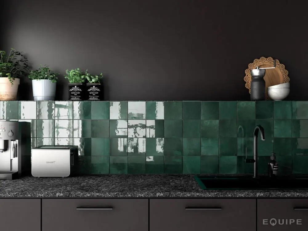 Wandfliese Equipe Ceramicas 24461 Artisan moss green moosgrün 13,2x13,2 cm I.Sorte Wandfliese Equipe Ceramicas 24461 Artisan moss green moosgrün 13,2x13,2 cm I.Sorte