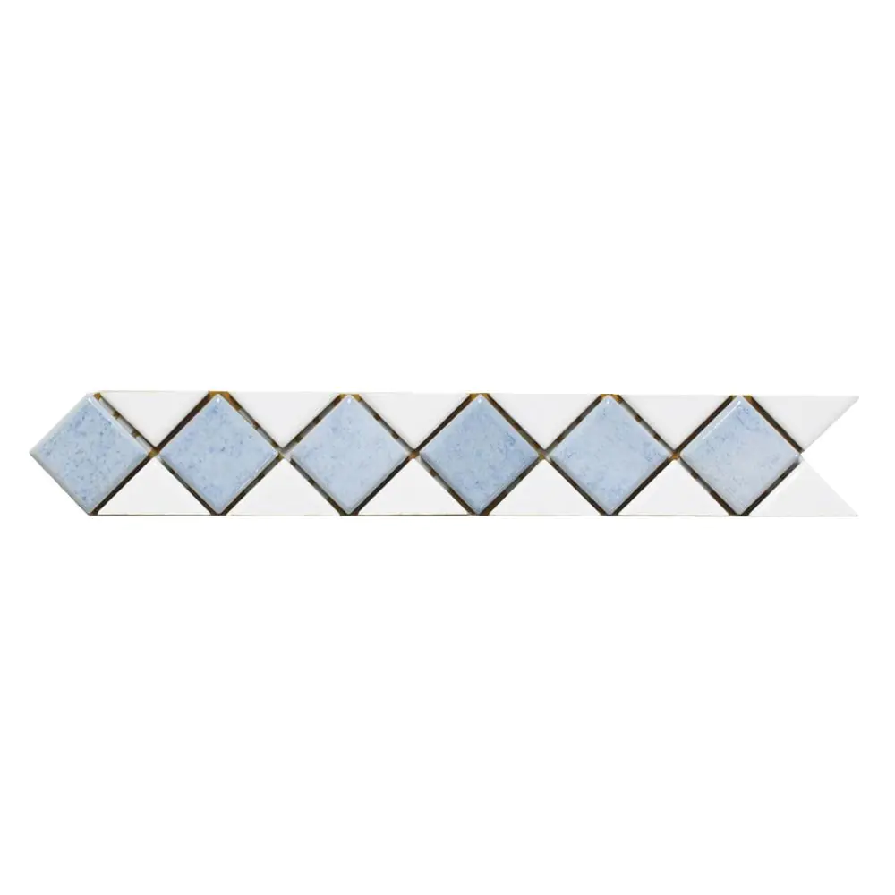 Bordüre Jasba Nr.967 9233H Finesse naturblau signalweiß 5x30 cm I.Sorte