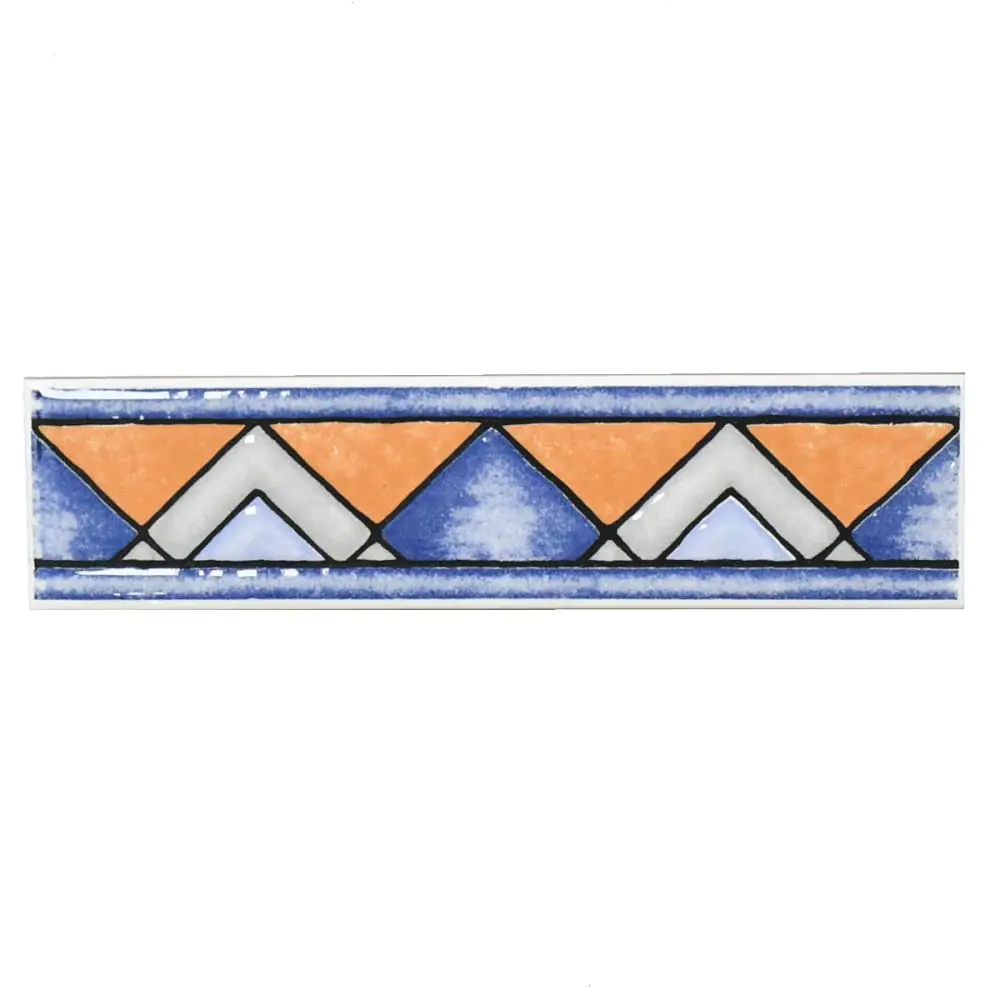 Bordüre HPH Placke Nr.630 Toledo cotto blau grau 5x20 cm