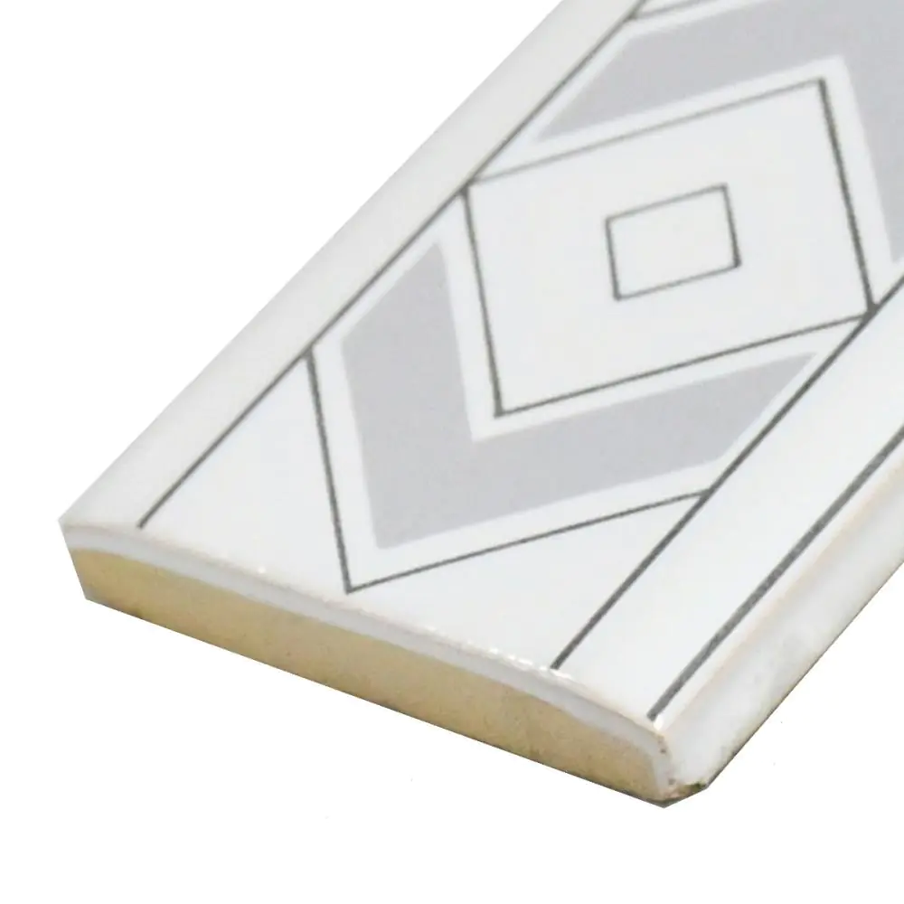 Bordüre Nr.657 weiß ivory grau 5x20 cm