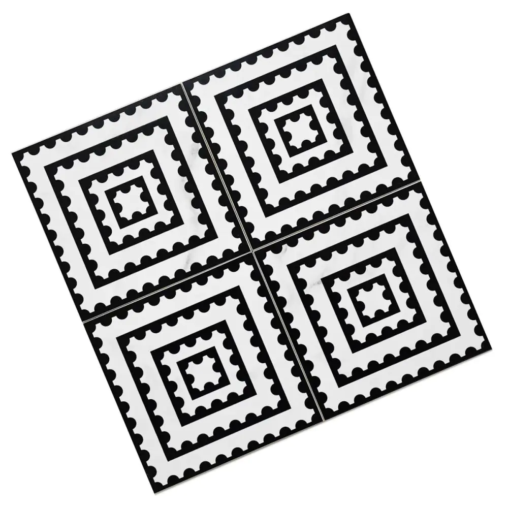 Wandfliese Dekor Villeroy & Boch 1222 MK0H Victorian white perforated schwarz weiß 20x20 cm Wandfliese Dekor Villeroy & Boch 1222 MK0H Victorian white perforated schwarz weiß 20x20 cm
