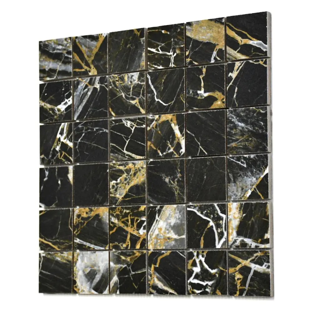 Mosaik Cifre Golden black pulido schwarz gold 30x30 cm I.Sorte