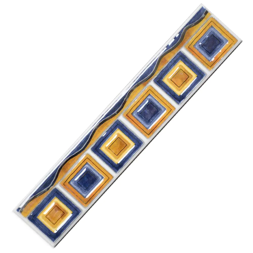Bordüre Aparici Ceramicas Nr.1015 Tropico-1 azul mehrfarbig 5x25 cm I.Sorte