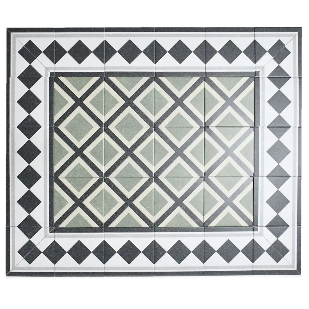 Bodenfliese Dekor Villeroy & Boch 2220 AM5K Alt Mettlach 2.0 mehrfarbig 20x20 cm I.Sorte