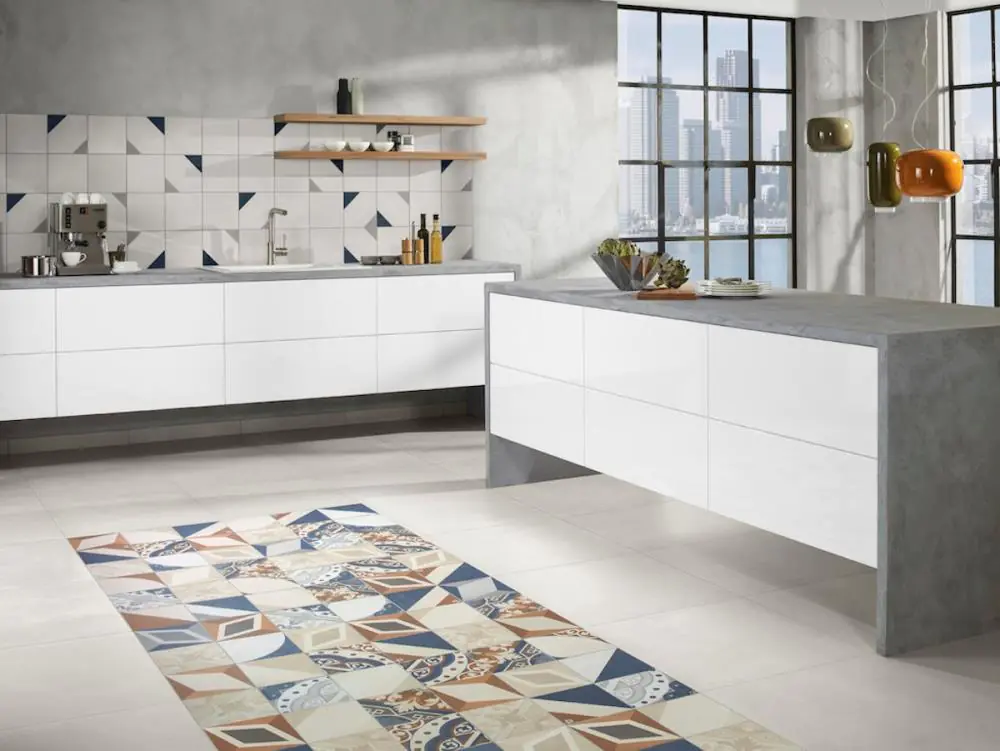 Bodenfliese Dekor Villeroy & Boch 2634 CF6K Century Unlimited multicolor kalt 20x20 cm I.Sorte Bodenfliese Dekor Villeroy & Boch 2634 CF6K Century Unlimited multicolor kalt 20x20 cm I.Sorte