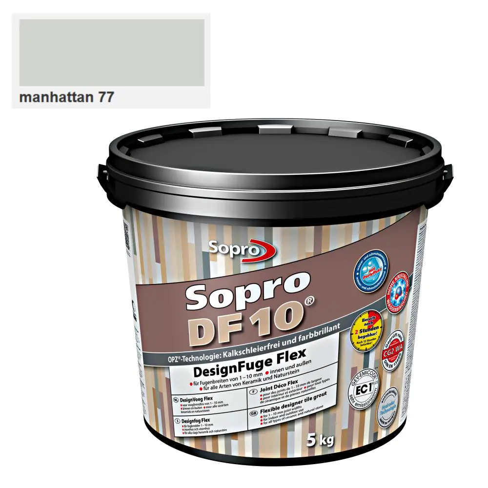 Fugenmörtel Sopro Designfuge Flex DF 10 manhattan 77 - 5 kg Fugenmörtel Sopro Designfuge Flex DF 10 manhattan 77 - 5 kg