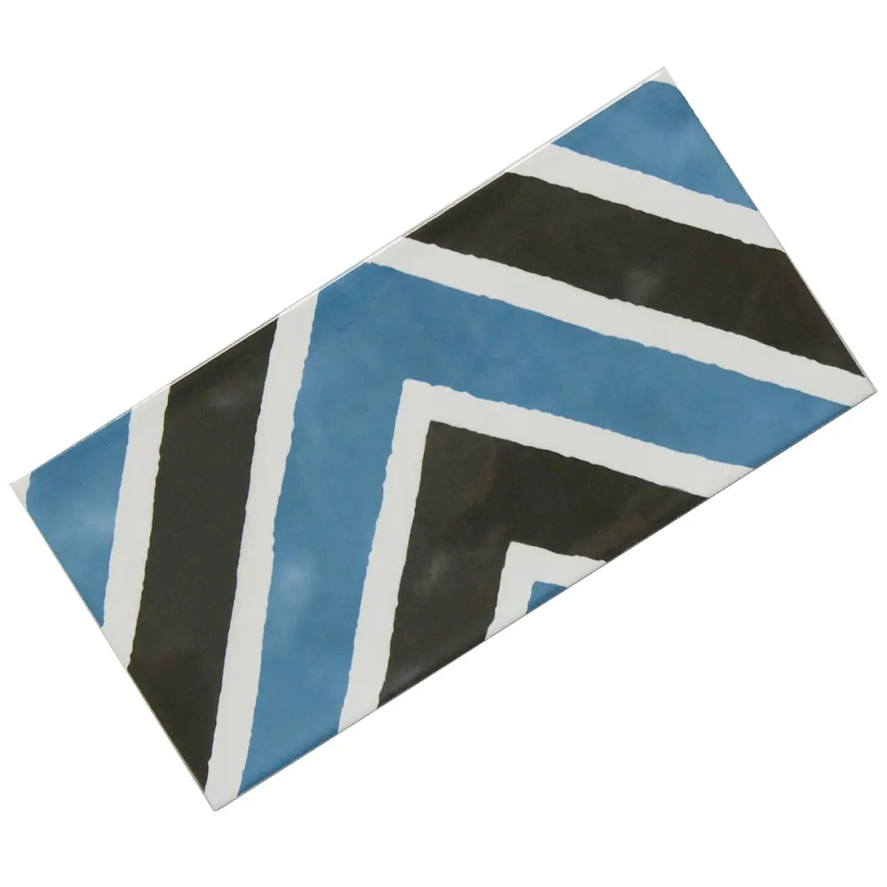 Wandfliese Dekor Cifre Atmosphere Ask marine blau schwarz weiß 12,5x25 cm I.Sorte Wandfliese Dekor Cifre Atmosphere Ask marine blau schwarz weiß 12,5x25 cm I.Sorte