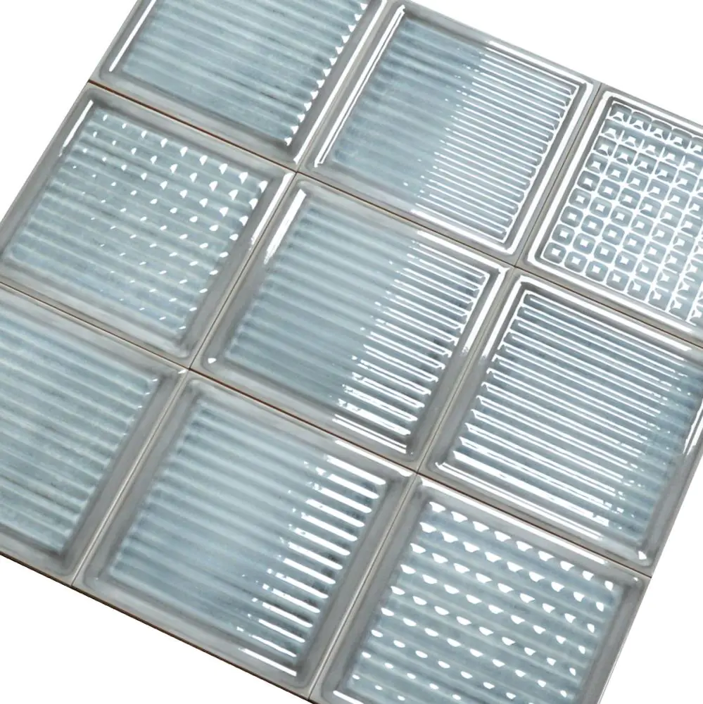 Wandfliese Iris Ceramica 563545 Glass Blocks azure blau 20x20 cm I.Sorte