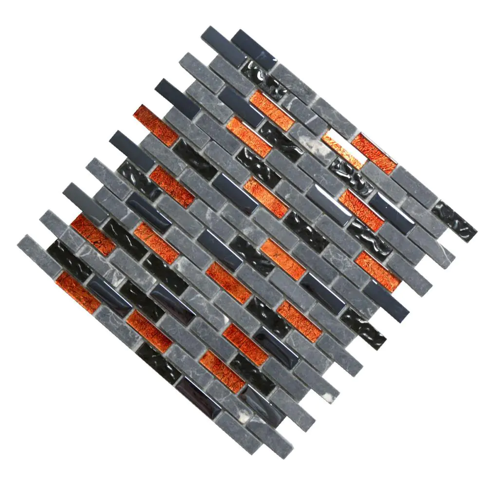 Mosaik HJ HDA033 Glas Naturstein anthrazit rot 30x30 cm I.Sorte Mosaik HJ HDA033 Glas Naturstein anthrazit rot 30x30 cm I.Sorte