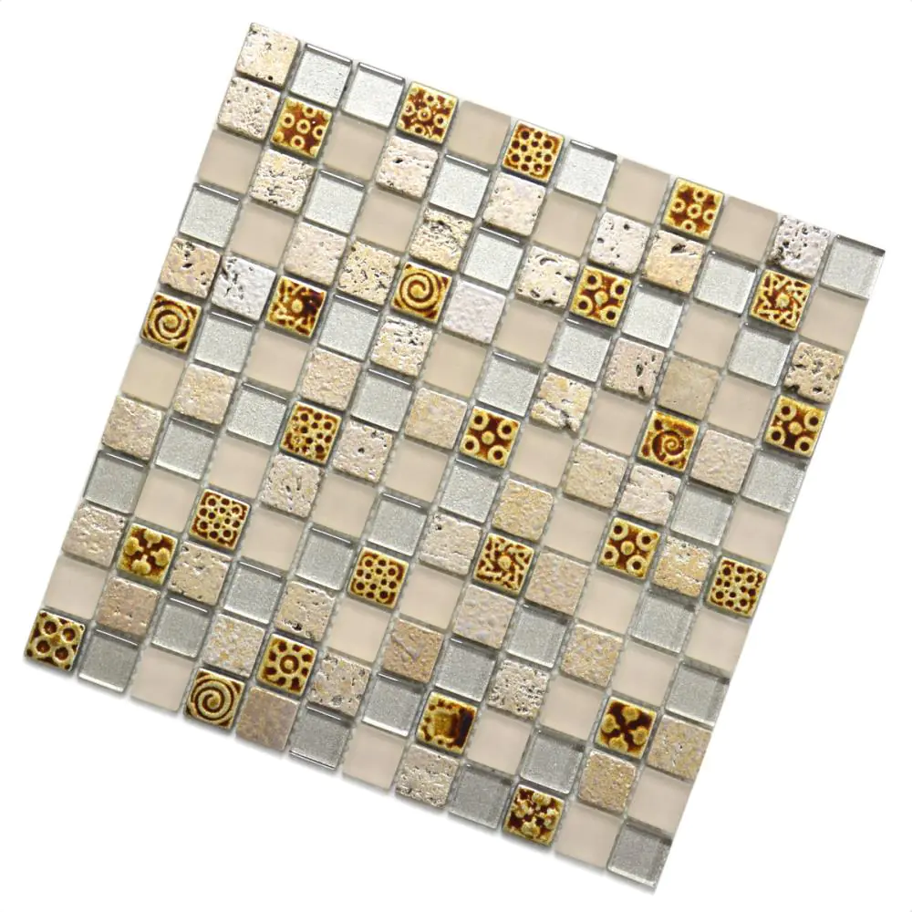 Mosaik HJ WK2303 creme rosa silber 30x30 cm Mosaik HJ WK2303 creme rosa silber 30x30 cm