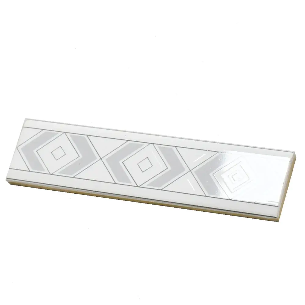 Bordüre Nr.657 weiß ivory grau 5x20 cm