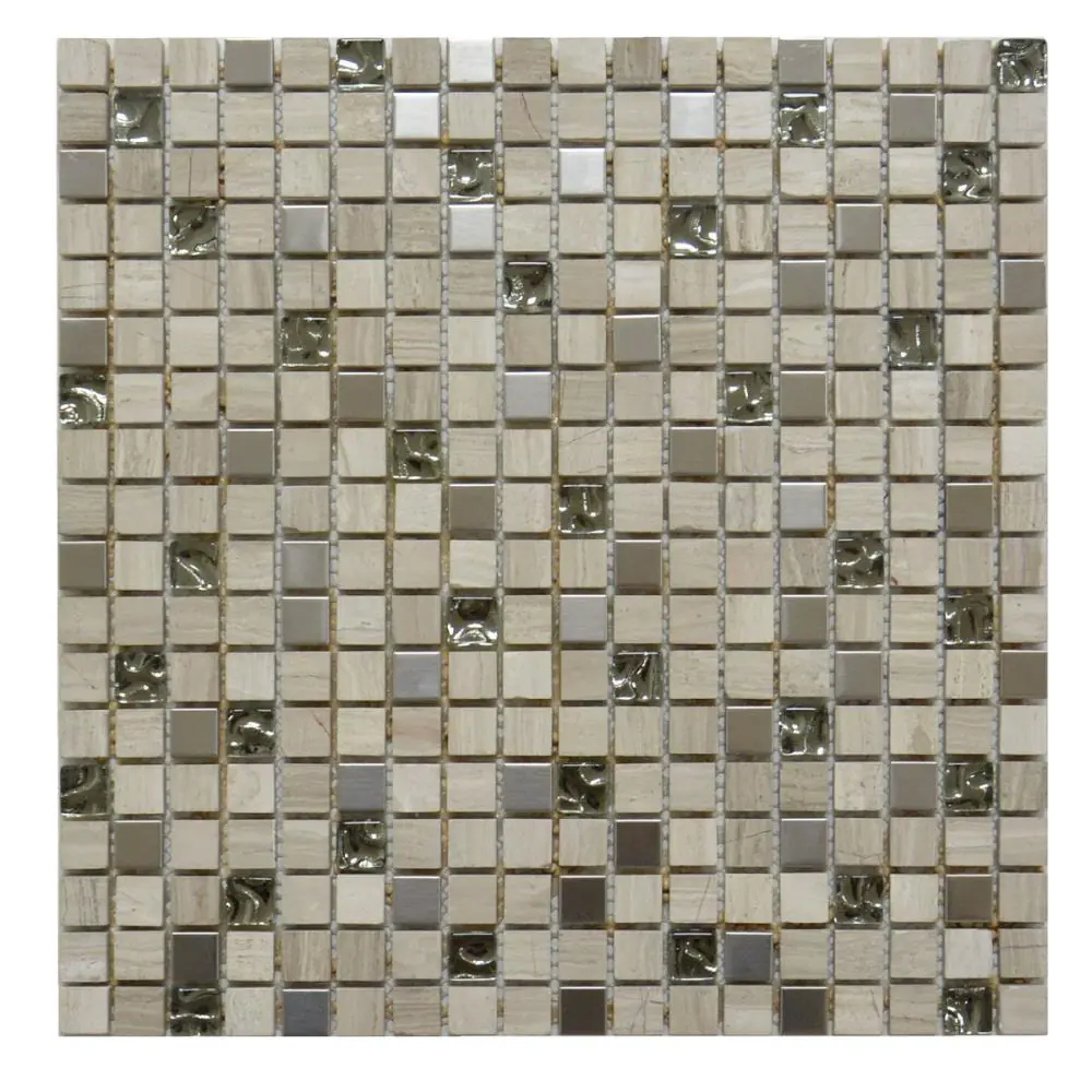Mosaik HJ SPG1515 grau beige silber 30x30 cm Mosaik HJ SPG1515 grau beige silber 30x30 cm