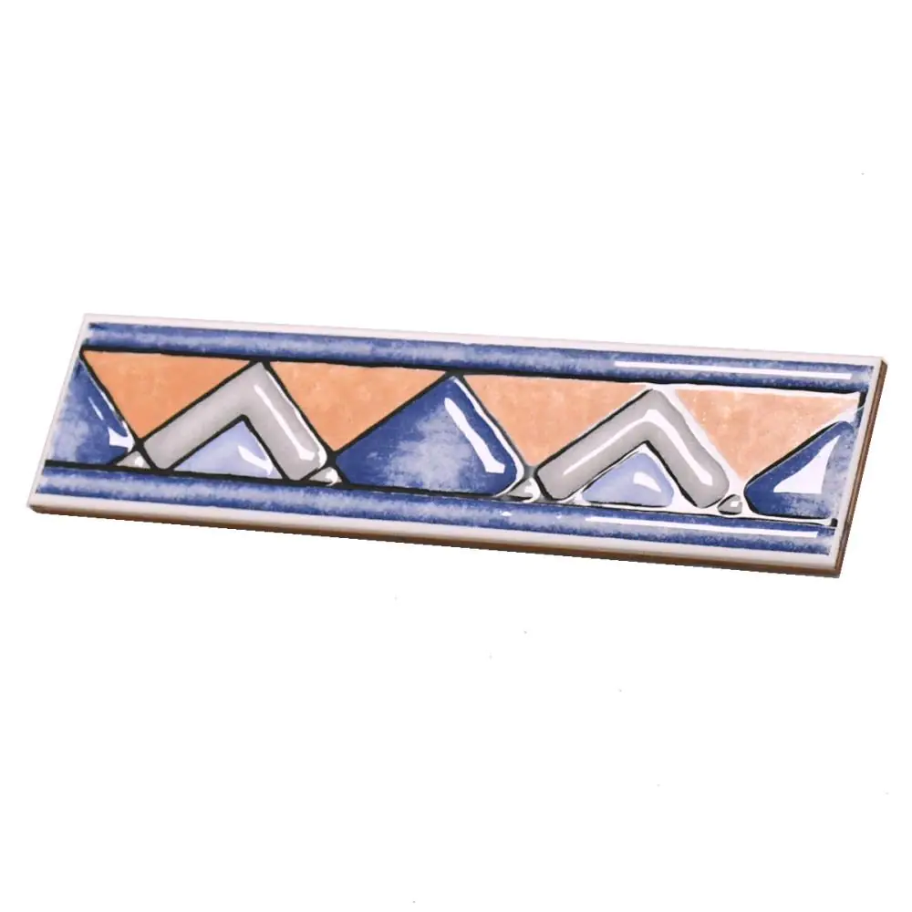 Bordüre HPH Placke Nr.630 Toledo cotto blau grau 5x20 cm