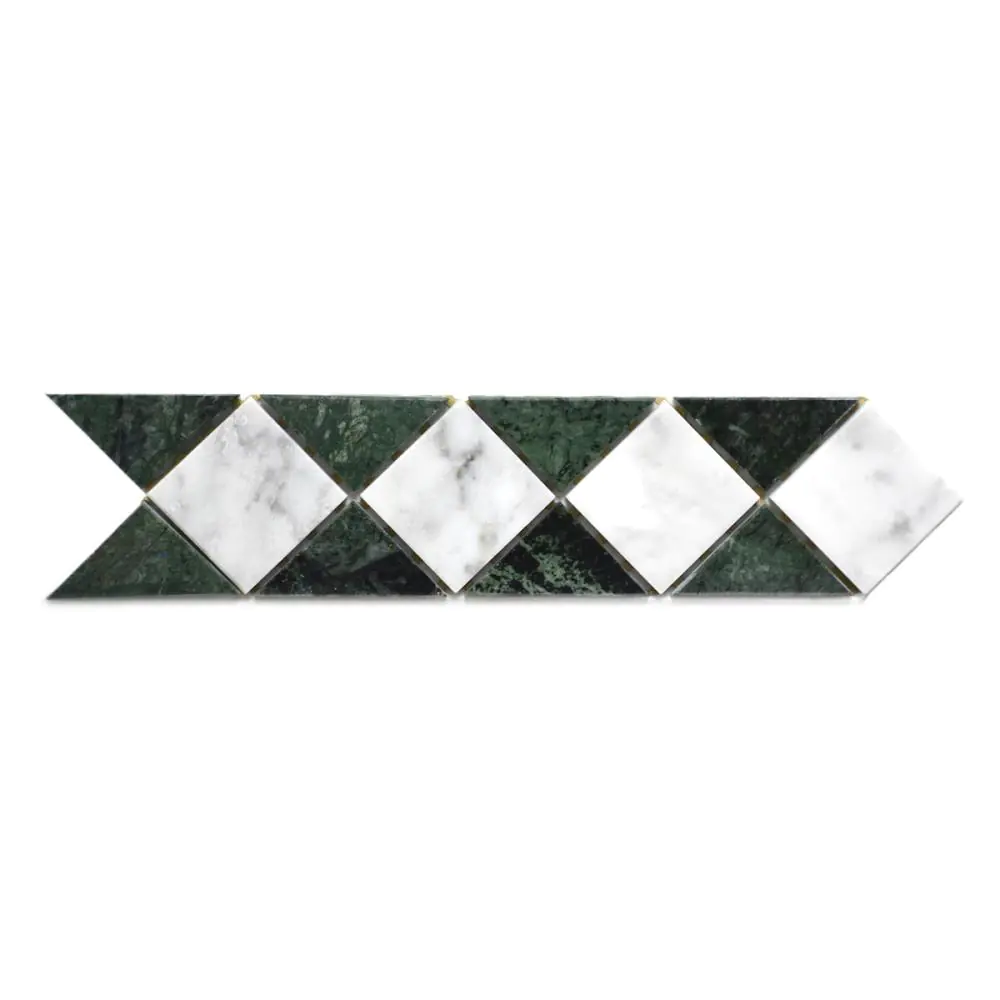 Bordüre Nr.1048 NDB031-ME1 Greca grün grau 7x28 cm