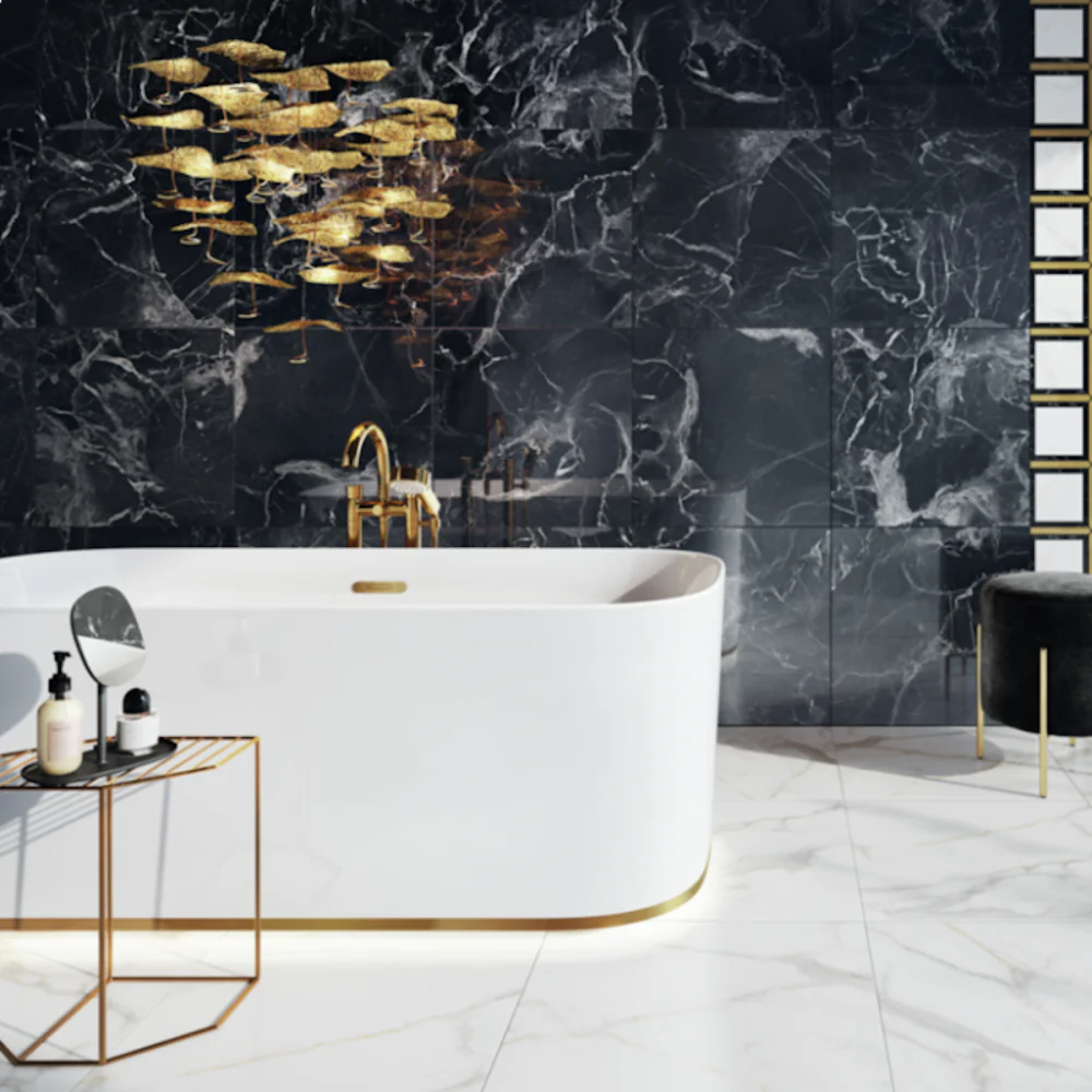 Wandfliese Dekor Villeroy & Boch 2043 ZN1P white weiß schwarz 20x23 cm I.Sorte